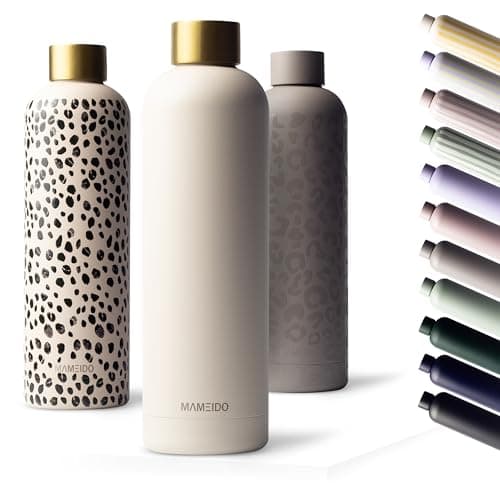 MAMEIDO Insulated Water Bottle 750 ml (Ivory Beige Gold)