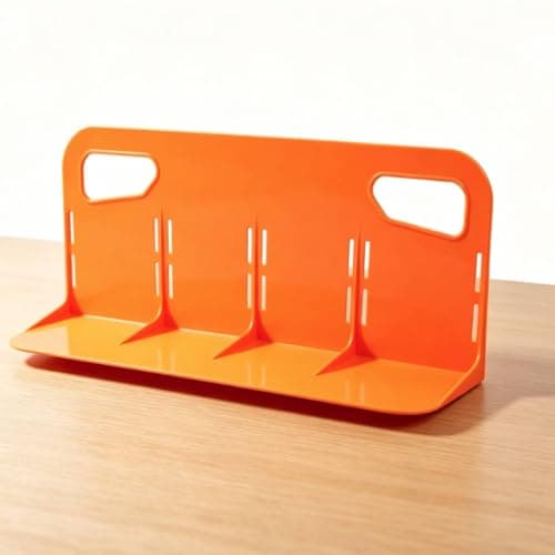 Sharplace Car Trunk Organizer Secure Storage Divider Partition Sturdy Flexible Layout Suitable for road trips daily commuting school runs athletic events, Orange, S — view 6