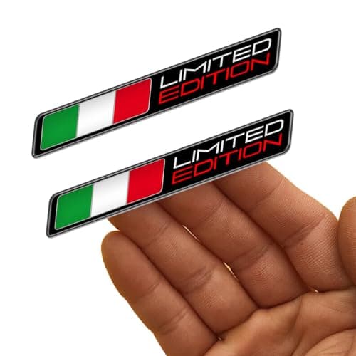 2× ITALY LIMITED EDITION Logo Emblem Badge Decal Sticker Decor Car