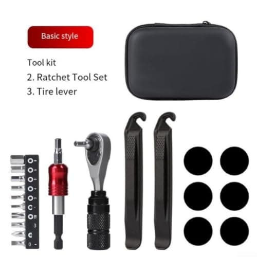Gdfnmogo Aluminum Alloy Ratchet Wrench Bike Repair Kit with — view 2