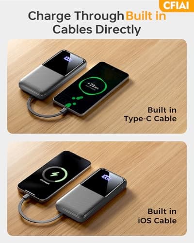 Power Bank Fast Charging, 15000mAh Portable Charger, Dark Gray — view 4