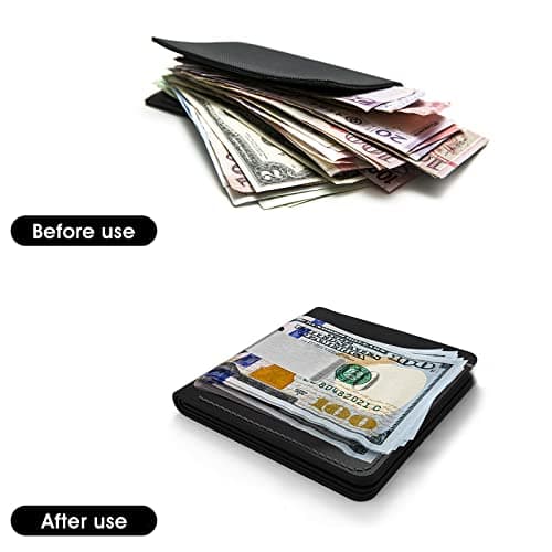 Prasacco 2 Pieces Money Clips Stainless Steel Metal Slim Cash Money Clip Silver Wallet Bill Credit Card Holder for Men and Women — view 3