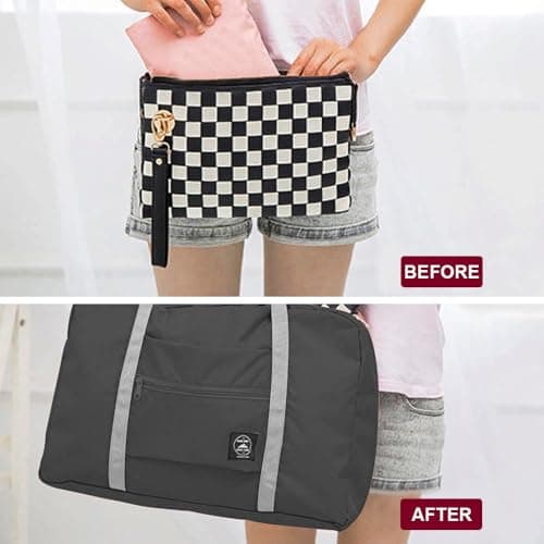 2 Pcs Foldable Travel Bag, Top of Suitcase Bag, Waterproof Duffle Bags — view 6