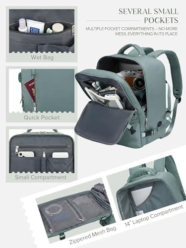 Hayayu Ryanair Cabin Bags 40x30x20 Underseat Carry-on Backpack Hand Luggage — view 3