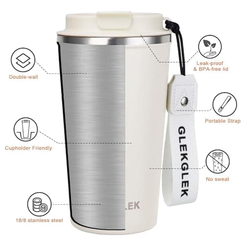 GLEKGLEK Insulated Travel Mug 500ml, Hot & Cold Drinks — view 6
