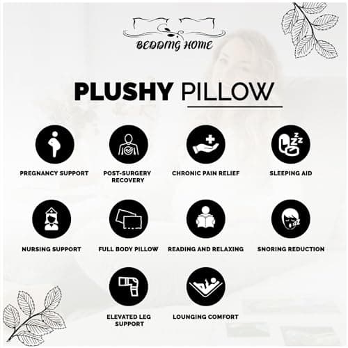 Bedding Home 9ft U Shaped Pregnancy Pillow | Back Support Cuddle Cushion Side Sleeper Pillows for Maternity Support | Full Body Pillow For Pregnant Women — view 5