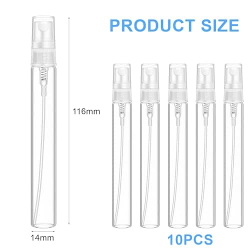 Fadayunn Mini Spray Bottles Travel Mini Spray Bottle Spray Atomizer Empty Bottles Portable Small Spray Bottles Mist Refillable Perfume Bottle for Liquid Perfume Makeup Tool Travel 10 Pcs 10ml — view 2