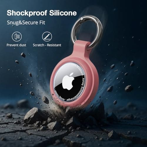 AirTag Holder Keyring, 4-Pack IP67 Waterproof Case for Apple AirTag 1 & 2 — view 5