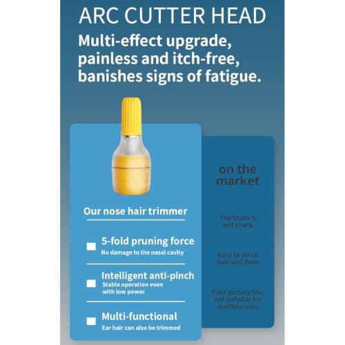 YipuVR Mini Nose Hair Trimmer for Men & Women,Gentle & Snag-Free — view 5
