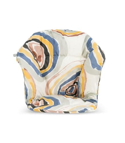 Stokke Clikk Cushion, Multi Circles - Compatible with Stokke Clikk High Chair - Provides Support for Babies - Made with Organic Cotton - Reversible & Machine Washable - Best for Ages 6-36 Months