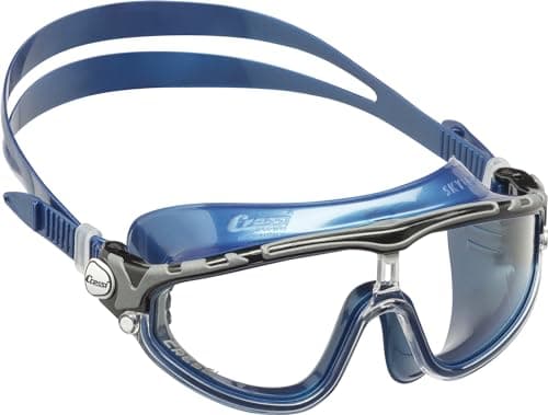Cressi Skylight Swimming Goggles - Silicone Seal for Adult Swim Goggles - UV Anti-Fog Swimming Mask - Blue Metal — view 2