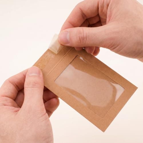 30pcs Kraft Paper Window Envelope with Sealable Panel for Documents — view 5