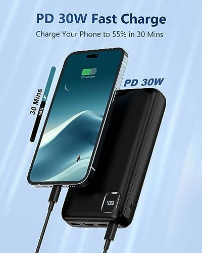 50000mAh Power Bank, USB C Portable Charger with 22.5W Fast Charging — view 3
