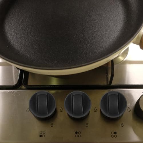 Black Universal Oven Stove Control Knobs with 5 Adapters, Abs — view 5