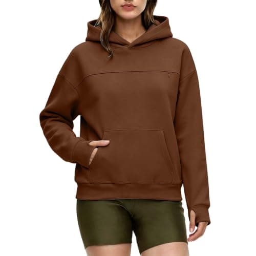 2026 Zip Up Hoodies for Women UK Oversized Winter Jackets Sweatshirt Cozy Hooded Sweatshirt With Large Pocket And Front Earphone Pocket For (Coffee, XXXXL) — view 6