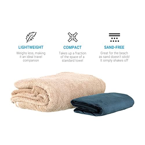 Lifeventure Recycled SoftFibre Sand-Free Travel & Beach Towel, 37 x 37 cm — view 5