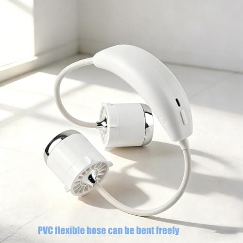 dididudi Portable Neck Fan USB Rechargeable Wearable Fan Lightweight Mini Neck Fan, Low Noise Cooling Fan for Outdoor, Travel, Home, Office, Summer — view 3
