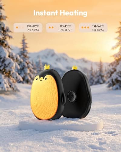 Gaiatop Magnetic Hand Warmers Rechargeable 2 Pack, Cute Penguin Design — view 3