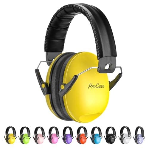 ProCase Ear Defenders for Children/Toddlers 3-16 Years SNR 27dB -Yellow