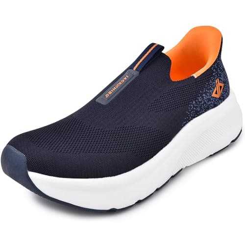 Mens Trainers Slip In Free up Hands Shoes Wide Toe Box Walking Sneakers