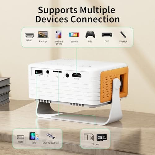 Yoton Y3 Mini Projector, 317g Ultra-Portable, 360° Rotating, Auto Keystone — view 5