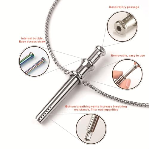 Scoop Necklace, Stainless Steel Mini Spoon Pendant (Silver) — view 3