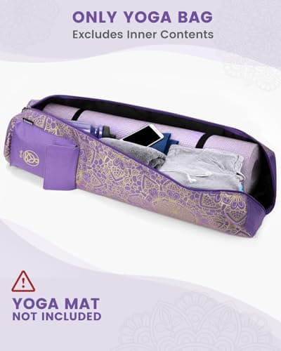 Gonex Yoga Mat Bag, Full-Zip Mat Carrier, Royal Purple — view 6