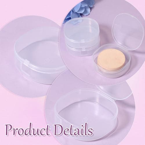 Tweruna 3 PCS Cotton Round Holder, Plastic Cotton Pad Dispenser, Portable Cottons Rounds Travel Case for Cosmetic Cottons Balls, Powder Puff, Floss Balls Small Items — view 4