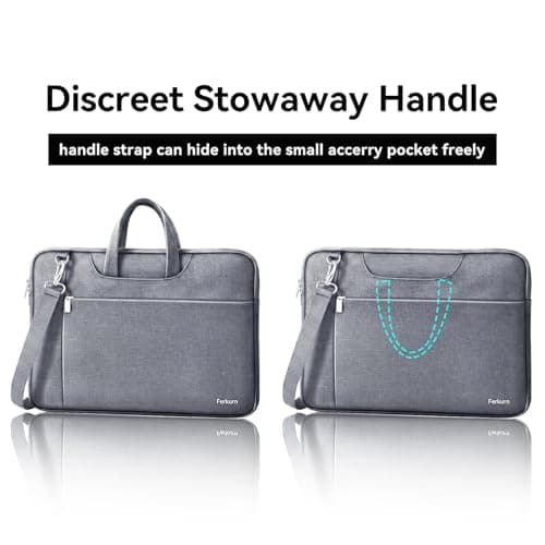 Ferkurn Laptop Bag Case for Women Men Messenger Briefcase, 17 17.3 inch — view 6
