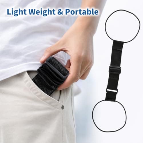 6PCS Luggage Connector Straps and Luggage Tag Holder, Adjustable Elastic Luggage Straps for Suitcases, Nylon Luggage Straps Bag Bungee, Portable Travel Packing Ties, Suitcase Accessories — view 5