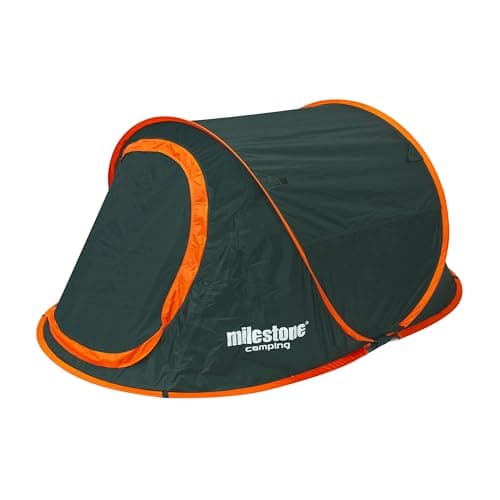 Milestone Camping Pop Up 1 Person Tent, Water-Resistant 2000mm