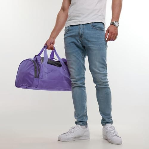 Mens & Womens Sports & Gym Travel Holdall Bag in Purple — view 4