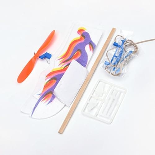 Throwing Glider Airplane - Rubber Band Powered Toy, Birthday Favor Plane, O — view 6