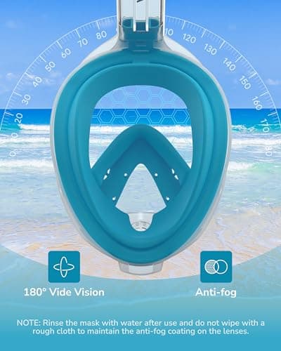 ACURE Full Face Snorkel Mask Adult Anti-Fog Diving Mask with Camera Mount — view 2