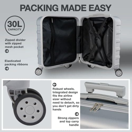 CabinMax Underseat Cabin Suitcase, Easyjet Cabin Bag 45x36x20 Hand Luggage — view 6