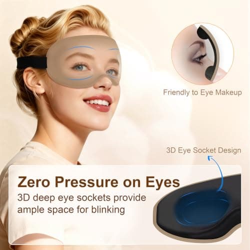 Gritin 100% Blackout Sleep Eye Masks for Women&Men, Side Sleepers Friendly — view 3