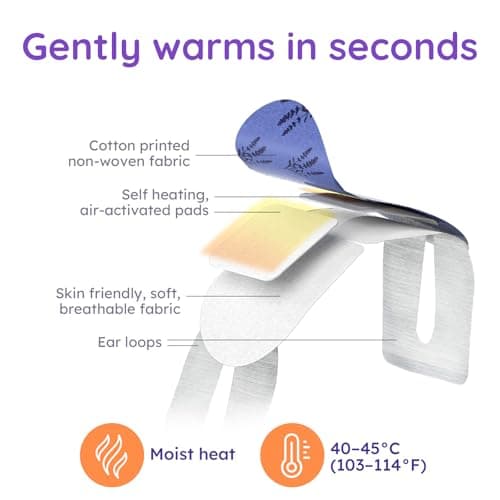 16 Pack Lavender Steam Eye Mask for Dryness, Puffiness, Strain & Relaxation, Heated Eye Mask for Sleeping & Travel, Self-Heating & Disposable Warm Compress,Travel Essentials,Relaxation Gifts for Women — view 3