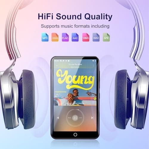 Fanvace Android MP3 Players with Bluetooth WiFi, MP3 & MP4 Players with 4" Touchscreen and Speaker, Spotify MP3 Music Player with Audible, Amazon Music, Parental Controls, Play Store (16GB, Purple) — view 2