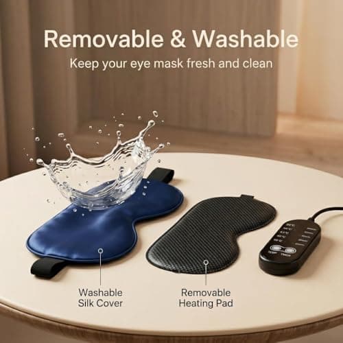 Heated Eye Mask for Dry Eyes Syndrome Silk Electric USB Warm Eye Compress — view 5