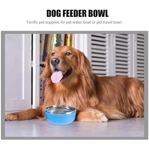 Stainless Steel Double Layer Travel PET Bowl 1400ml Spill Proof — view 2
