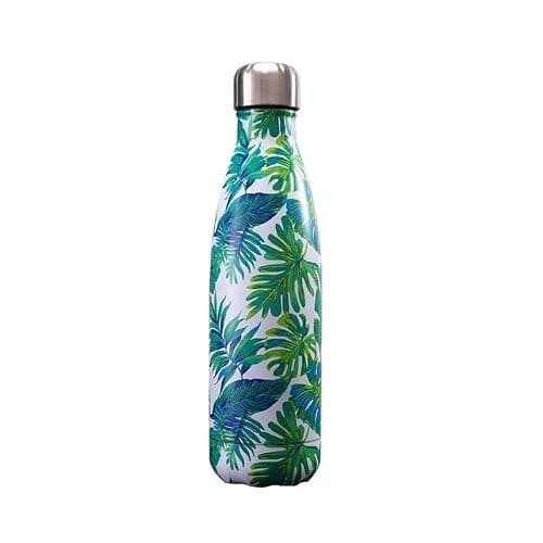 Camouflage Stainless Steel Water Bottle, 500ML,Metal Sports Bottles,Double Walled Vacuum, Small Insulated Water Bottles for School, Gym, Running, Travel BPA Free Reusable Leak Proof (Green)