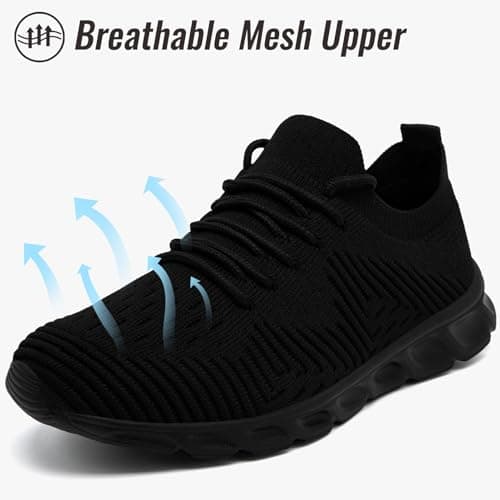 VLHGCG Trainers Mens Womens Running Shoes Black Sneakers Size UK 5.5 — view 3