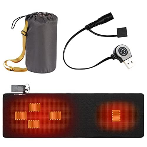 Xweptuy Heated Sleeping Bag Pad 3 Heating Levels USB Rechargeable Sleeping Bag Liner Black — view 5