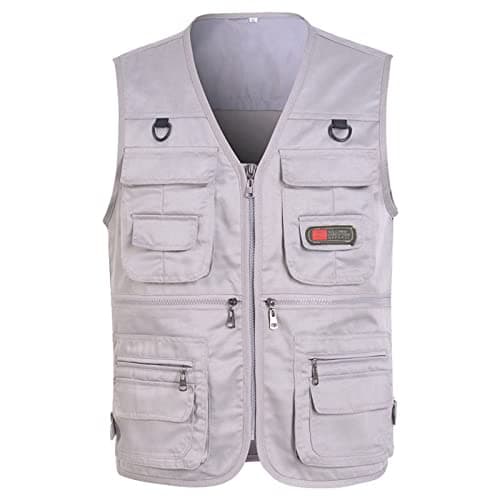 Mens Tactical Vest Cargo Outdoor Work Safari Hunting Fishing Travel Photo Mesh Waistcoat Vest Gilet Multi Pockets Breathable Lightweight Fishing Jacket Utility Vest Camouflage Many More Colors — view 2