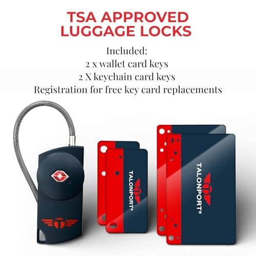 Talonport Keyless TSA Approved Suitcase Luggage Locks, Blue, Blue, 2 Pack, Keyless TSA Appproved Luggage Locks — view 5