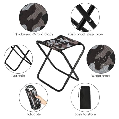 OFFCUP Folding Stool, Mini Portable Foldable Outdoor Camping Stool — view 4