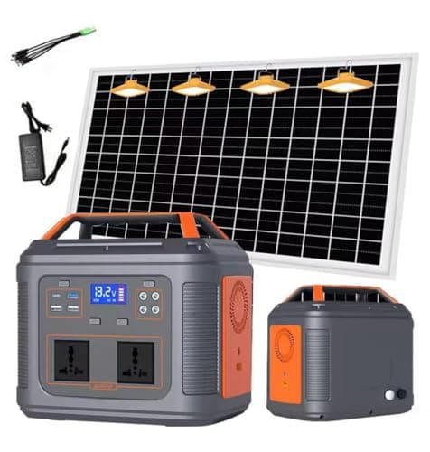 Rexhan 550W Portable Power Station, LiFePO4 Battery, Mobile Battery Power, Solar Generator, Emergency Outdoor Power, 120W Solar Panel, 2026 Version, 240V AC Outlet, Outdoor, Camping, RVs, USB-C