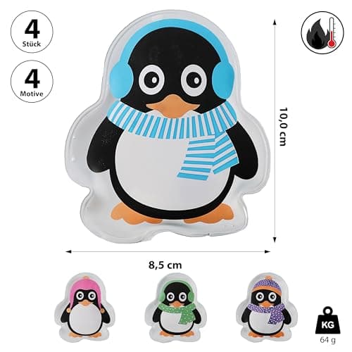 Set of 4 Penguin Design (Cool Secret Santa Gift) Handwarmer – Pocket Heating Pad — view 5