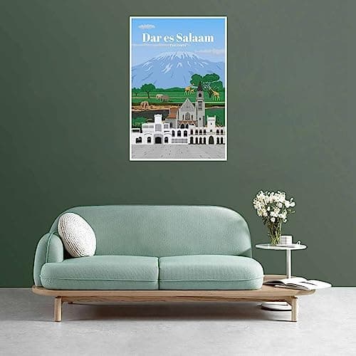 WEYUE Canvas Poster Dar Es Salaam Vintage Travel Poster Wall Posters Canvas Decorative Paintings Art Mural Unframed 40x60cm — view 3
