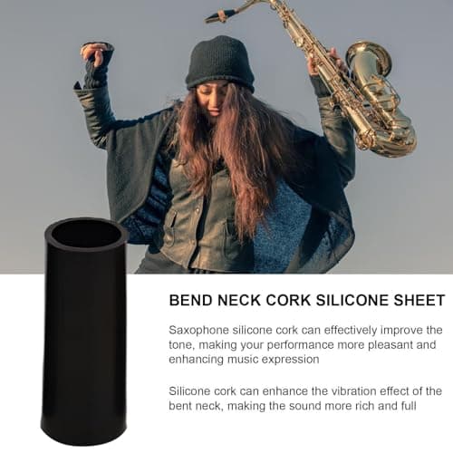Saxophone Neck Silicone Sleeve Airtight, Soft, Safe Cork Replacement — view 2